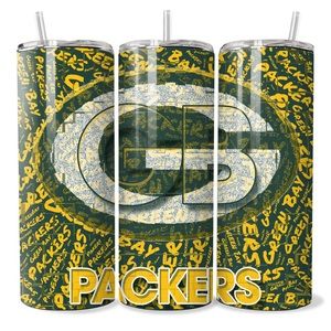 20oz Green Bay Packers Tumbler with Straw